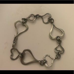 Silpada Sterling Silver SPREAD THE LOVE Heart Link Bracelet B1791
